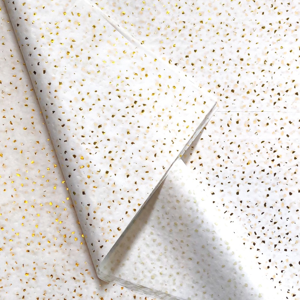Golden flecked tissue paper 12 20”x30” sheets